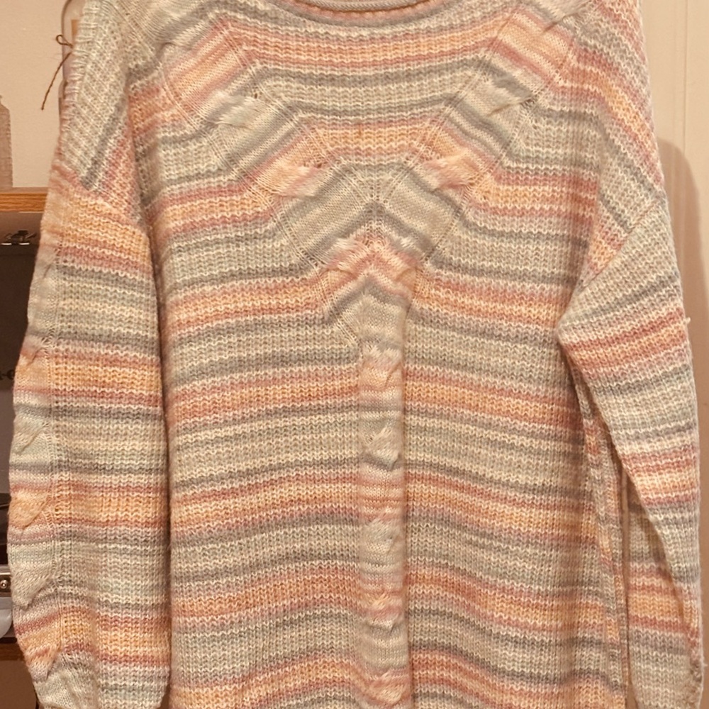 LC Lauren Conrad Pink and Blue Sweatshirt